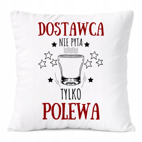 Poduszka Dla Dostawcy na Prezent z Nadrukiem ze Zdjęciem Biała PoliDraw