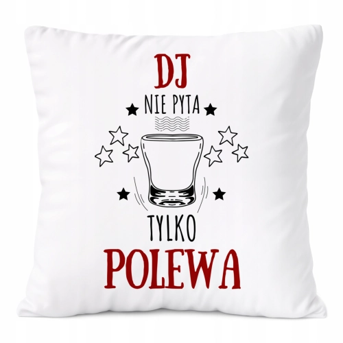 Poduszka Dla Dja na Prezent z Nadrukiem ze Zdjęciem Biała PoliDraw