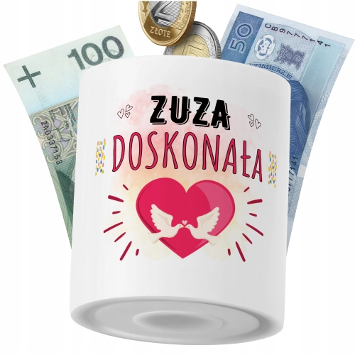 Skarbonka Dla Zuzy Córki Dziecka z Nadrukiem ze Zdjęciem