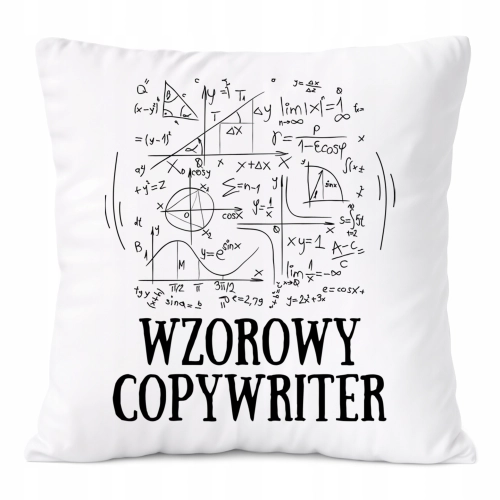 Poduszka Dla Copywritera na Prezent z Nadrukiem ze Zdjęciem Biała PoliDraw