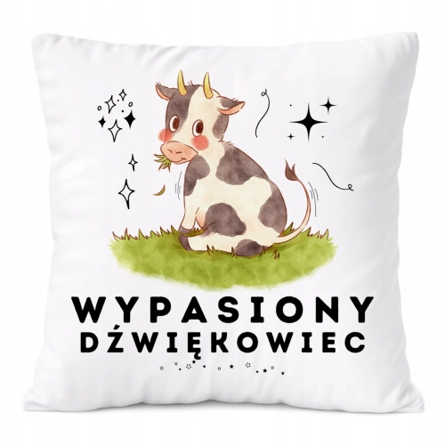 Poduszka Dla Dźwiękowca na Prezent z Nadrukiem ze Zdjęciem Biała PoliDraw