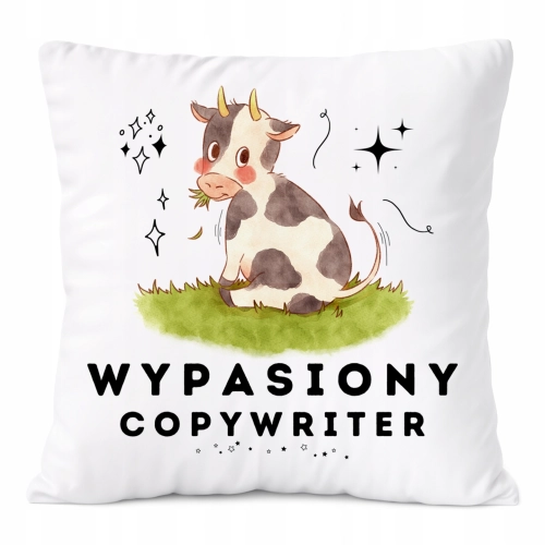 Poduszka Dla Copywritera na Prezent z Nadrukiem ze Zdjęciem Biała PoliDraw