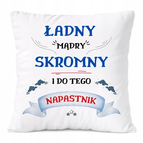 Poduszka Dla Napastnika na Prezent z Nadrukiem ze Zdjęciem Biała PoliDraw