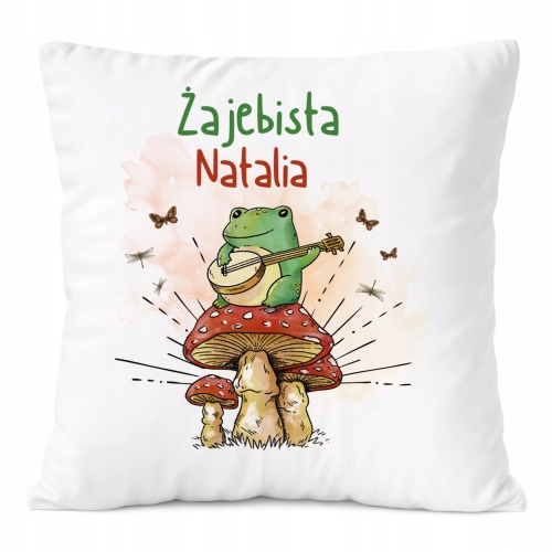 Poduszka Dla Natali na Prezent z Nadrukiem ze Zdjęciem Biała PoliDraw