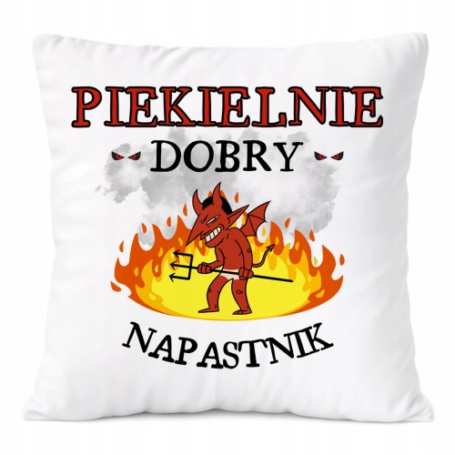 Poduszka Dla Napastnika na Prezent z Nadrukiem ze Zdjęciem Biała PoliDraw
