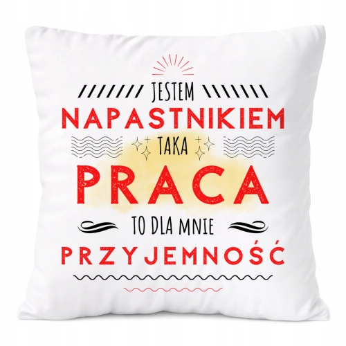 Poduszka Dla Napastnika na Prezent z Nadrukiem ze Zdjęciem Biała PoliDraw