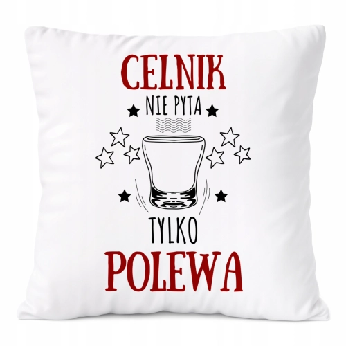 Poduszka Dla Celnika na Prezent z Nadrukiem ze Zdjęciem Biała PoliDraw