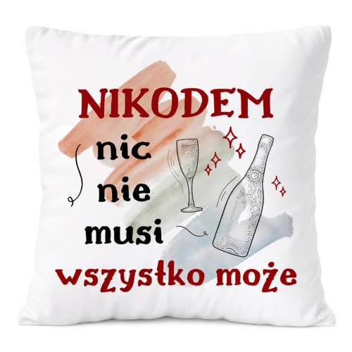 Poduszka Dla Nikodema na Prezent z Nadrukiem ze Zdjęciem Biała PoliDraw