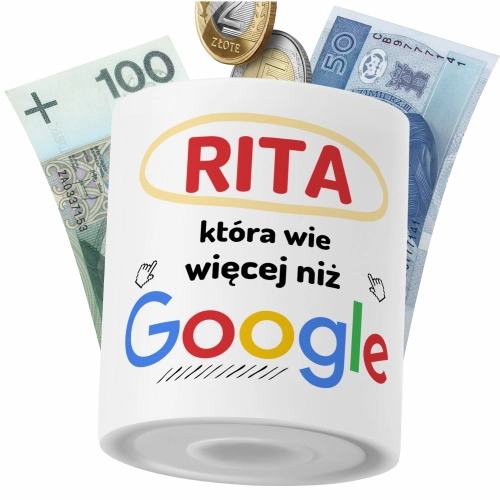 Skarbonka Dla Rity Córki Dziecka z Nadrukiem ze Zdjęciem