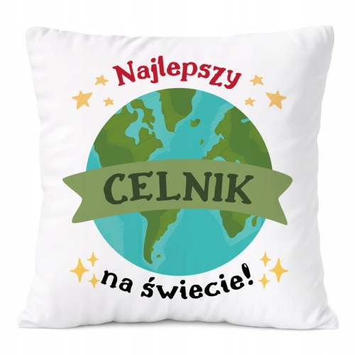 Poduszka Dla Celnika na Prezent z Nadrukiem ze Zdjęciem Biała PoliDraw