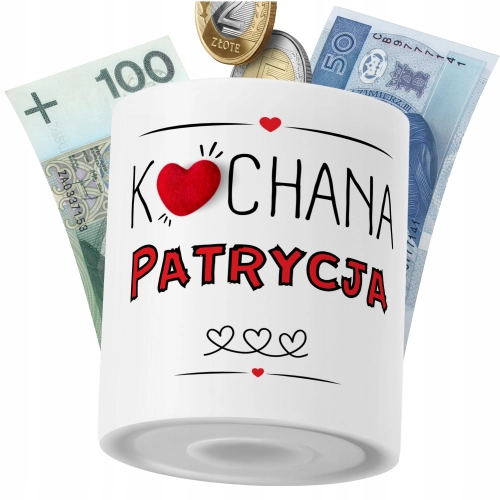 Skarbonka Dla Patrycji Córki Dziecka z Nadrukiem ze Zdjęciem