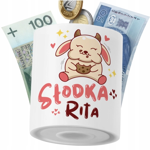 Skarbonka Dla Rity Córki Dziecka z Nadrukiem ze Zdjęciem