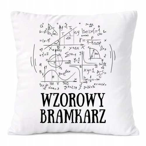 Poduszka Dla Bramkarza na Prezent z Nadrukiem ze Zdjęciem Biała PoliDraw