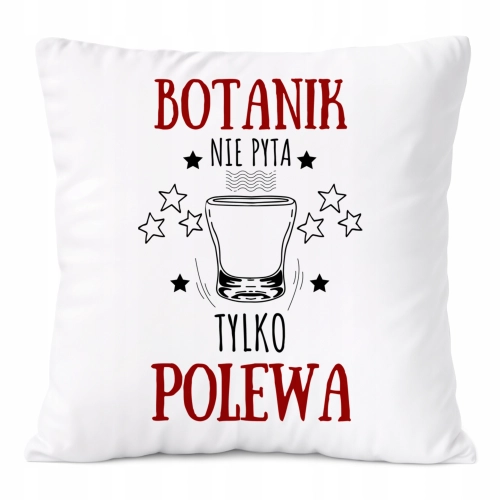Poduszka Dla Botanika na Prezent z Nadrukiem ze Zdjęciem Biała PoliDraw
