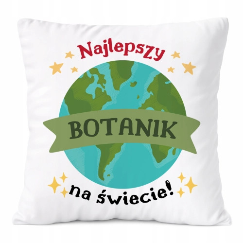 Poduszka Dla Botanika na Prezent z Nadrukiem ze Zdjęciem Biała PoliDraw