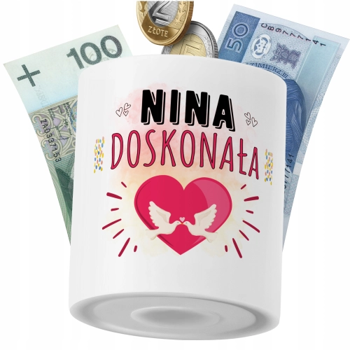 Skarbonka Dla Niny Córki Dziecka z Nadrukiem ze Zdjęciem