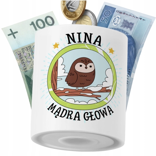 Skarbonka Dla Niny Córki Dziecka z Nadrukiem ze Zdjęciem