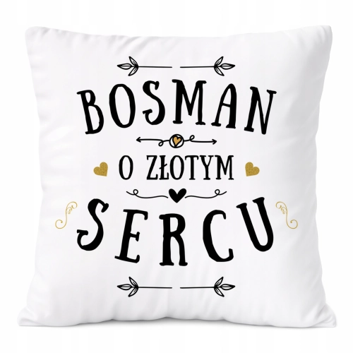 Poduszka Dla Bosmana na Prezent z Nadrukiem ze Zdjęciem Biała PoliDraw