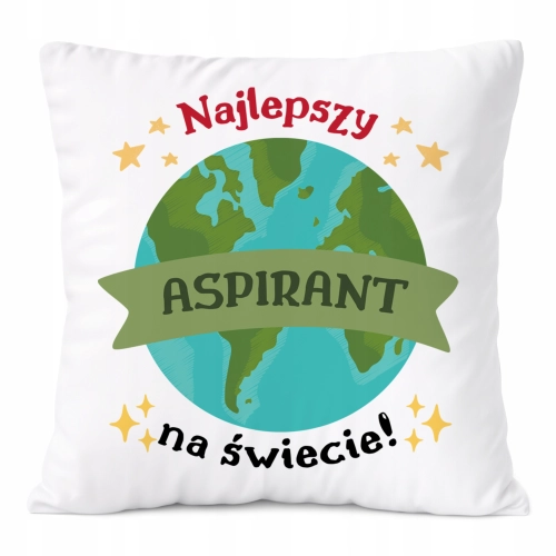 Poduszka Dla Aspiranta na Prezent z Nadrukiem ze Zdjęciem Biała PoliDraw