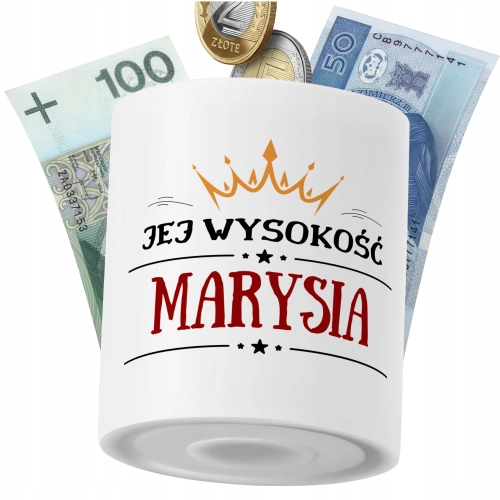 Skarbonka Dla Marysi Córki Dziecka z Nadrukiem ze Zdjęciem