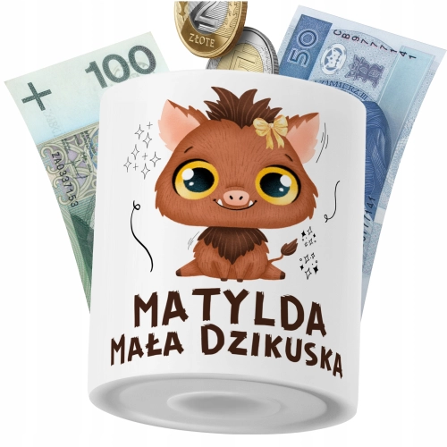 Skarbonka Dla Matyldy Córki Dziecka z Nadrukiem ze Zdjęciem