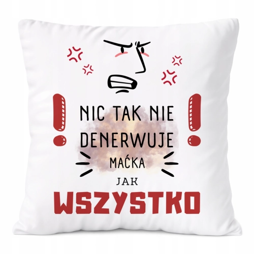 Poduszka Dla Maćka na Prezent z Nadrukiem ze Zdjęciem Biała PoliDraw