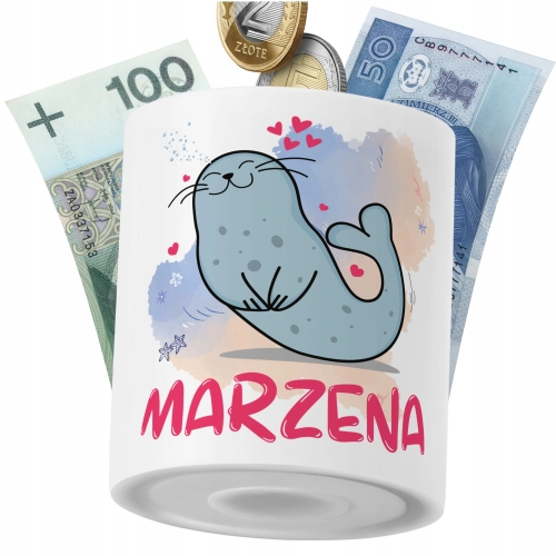 Skarbonka Dla Marzeny Córki Dziecka z Nadrukiem ze Zdjęciem