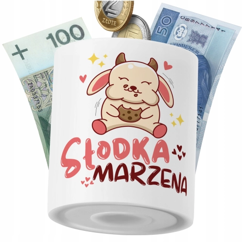 Skarbonka Dla Marzeny Córki Dziecka z Nadrukiem ze Zdjęciem