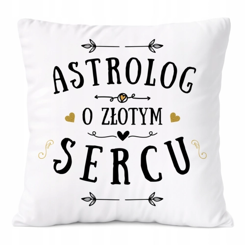 Poduszka Dla Astrologa na Prezent z Nadrukiem ze Zdjęciem Biała PoliDraw