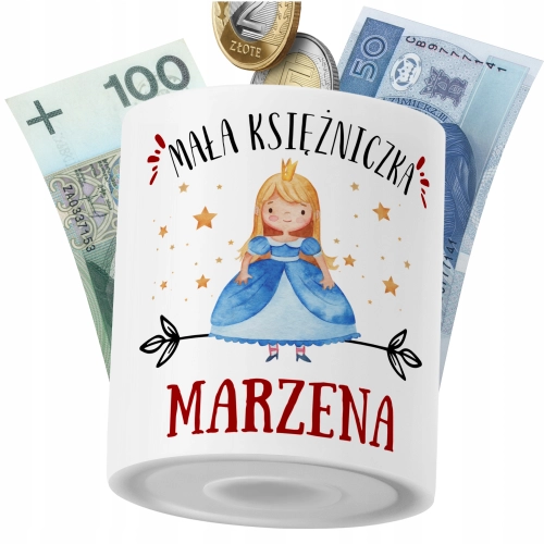 Skarbonka Dla Marzeny Córki Dziecka z Nadrukiem ze Zdjęciem