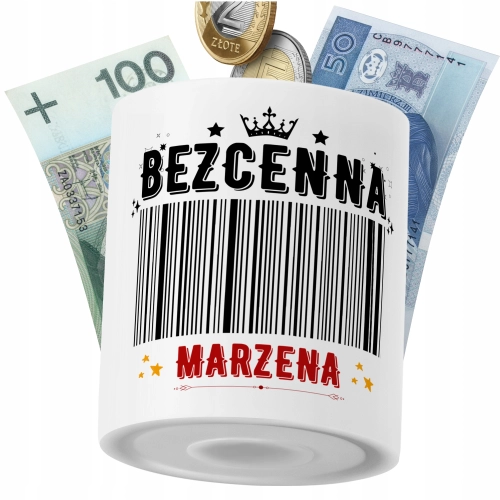 Skarbonka Dla Marzeny Córki Dziecka z Nadrukiem ze Zdjęciem
