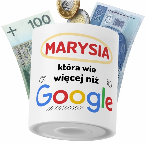 Skarbonka Dla Marysi Córki Dziecka z Nadrukiem ze Zdjęciem