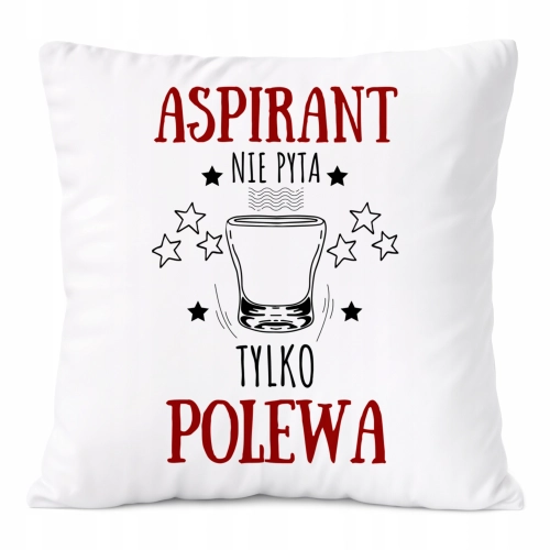 Poduszka Dla Aspiranta na Prezent z Nadrukiem ze Zdjęciem Biała PoliDraw