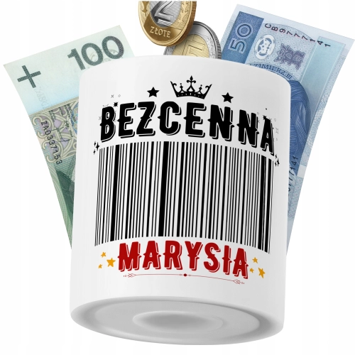 Skarbonka Dla Marysi Córki Dziecka z Nadrukiem ze Zdjęciem