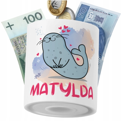 Skarbonka Dla Matyldy Córki Dziecka z Nadrukiem ze Zdjęciem