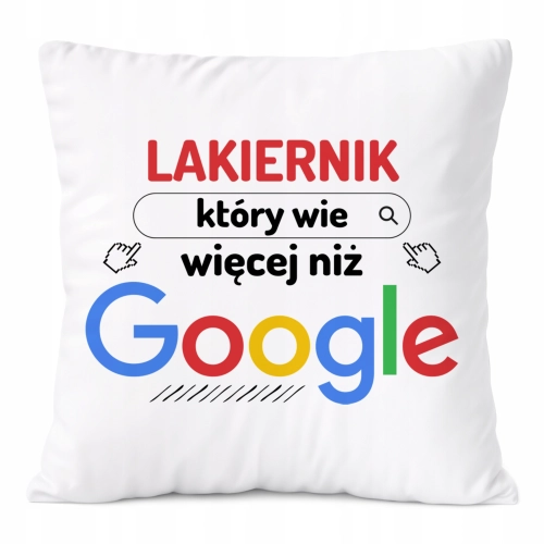 Poduszka Dla Lakiernika na Prezent z Nadrukiem ze Zdjęciem Biała PoliDraw