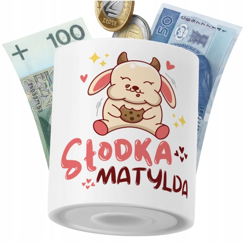 Skarbonka Dla Matyldy Córki Dziecka z Nadrukiem ze Zdjęciem