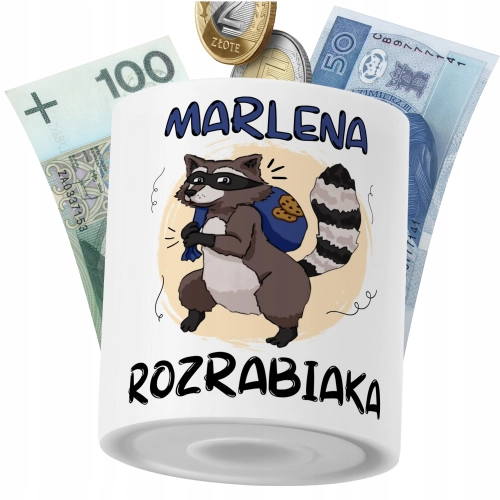 Skarbonka Dla Marleny Córki Dziecka z Nadrukiem ze Zdjęciem