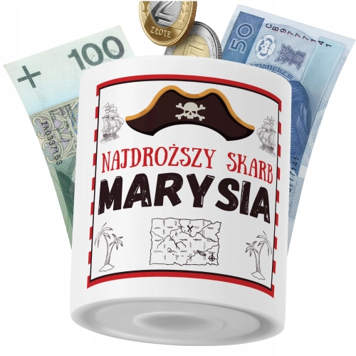 Skarbonka Dla Marysi Córki Dziecka z Nadrukiem ze Zdjęciem