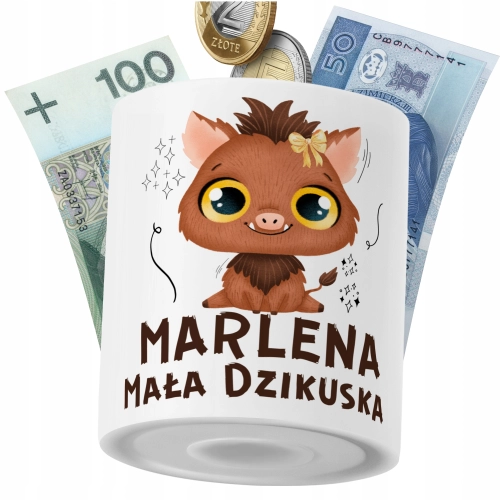 Skarbonka Dla Marleny Córki Dziecka z Nadrukiem ze Zdjęciem