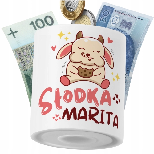Skarbonka Dla Marity Córki Dziecka z Nadrukiem ze Zdjęciem