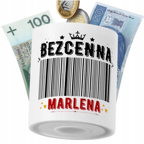 Skarbonka Dla Marleny Córki Dziecka z Nadrukiem ze Zdjęciem