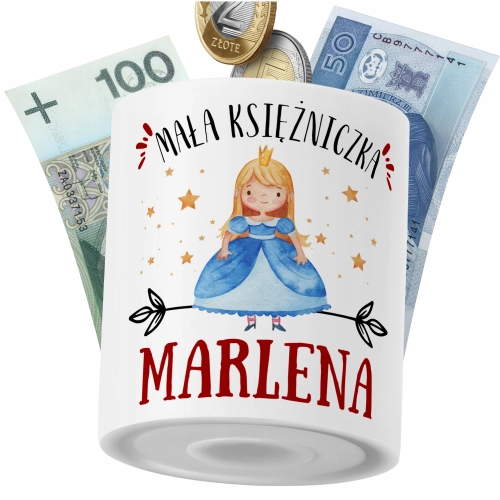 Skarbonka Dla Marleny Córki Dziecka z Nadrukiem ze Zdjęciem