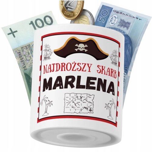 Skarbonka Dla Marleny Córki Dziecka z Nadrukiem ze Zdjęciem