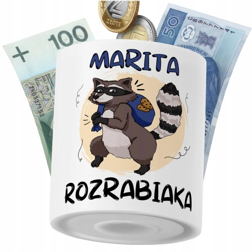 Skarbonka Dla Marity Córki Dziecka z Nadrukiem ze Zdjęciem