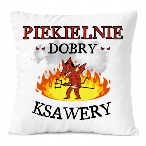 Poduszka Dla Ksawerego na Prezent z Nadrukiem ze Zdjęciem Biała PoliDraw