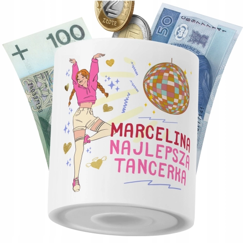 Skarbonka Dla Marceliny Córki Dziecka z Nadrukiem ze Zdjęciem