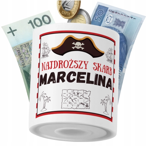Skarbonka Dla Marceliny Córki Dziecka z Nadrukiem ze Zdjęciem