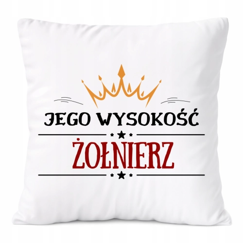 Poduszka Dla Żołnierza na Prezent z Nadrukiem ze Zdjęciem Biała PoliDraw