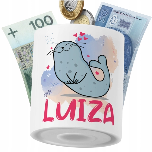 Skarbonka Dla Luizy Córki Dziecka z Nadrukiem ze Zdjęciem